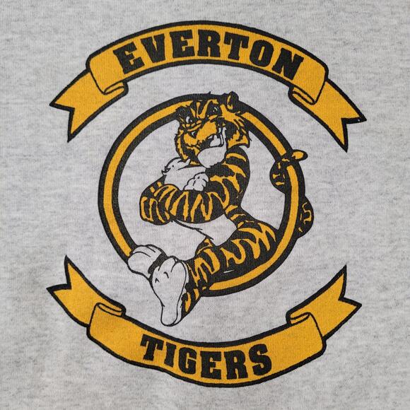 Vintage 90s Everton Tigers Basketball Sweatshirt XL 24x25 Boxy - Picture 10 of 14